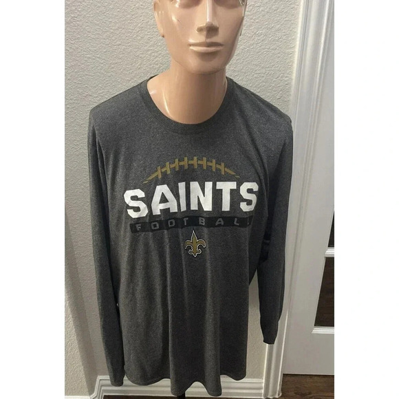 Fanatics Other - New Orleans Saints NFL Football T-Shirt Fanatics Size X Large Long Sleeve Gray